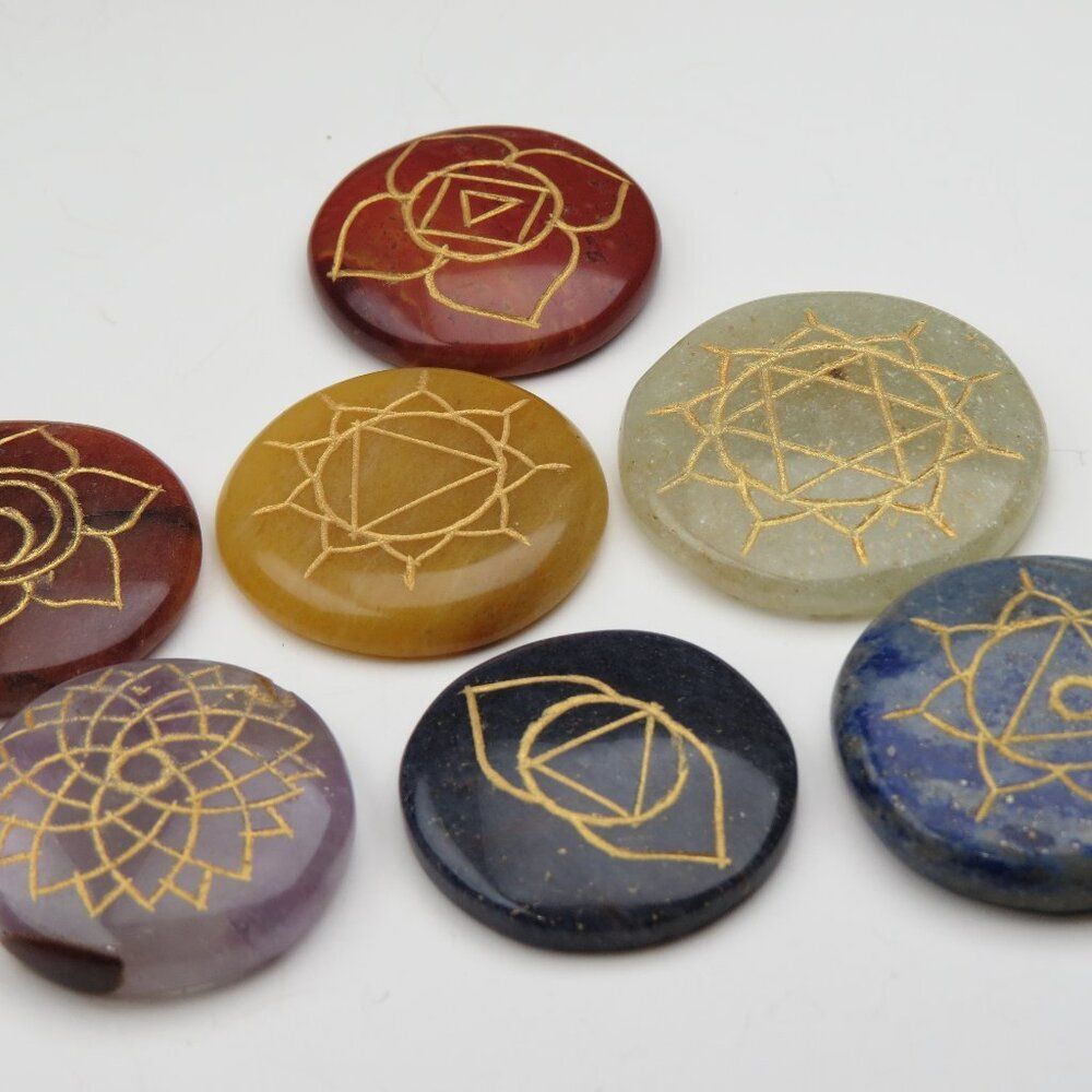 CrystalTears 7 Chakra Crystal Stones Natural Reiki Healing